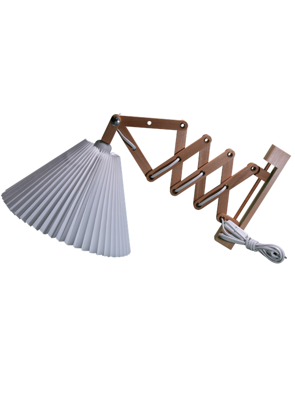 Alpe Design Danish designed beech wood accordion wall lamp