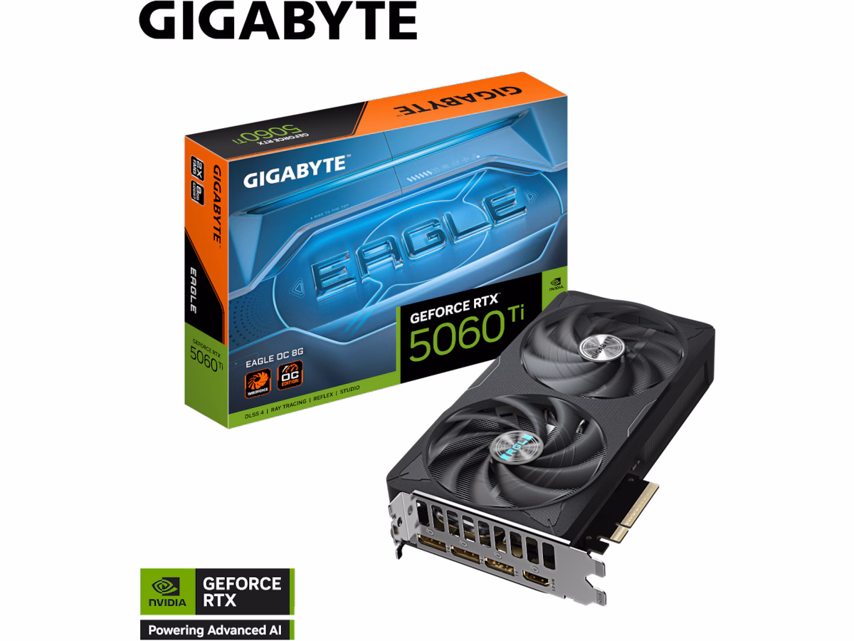 GIGABYTE GeForce RTX 5060 Ti EAGLE OC - 8GB GDDR7 RAM - Grafikkort