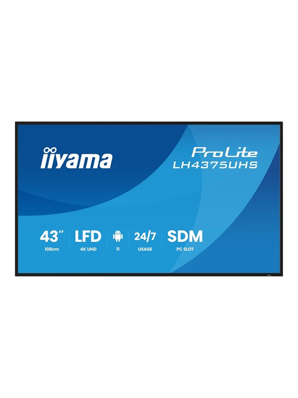 iiyama ProLite LH4375UHS-B2AG 43" Class (42.5" viewable) LED-backlit LCD display - 4K - for digital signage
