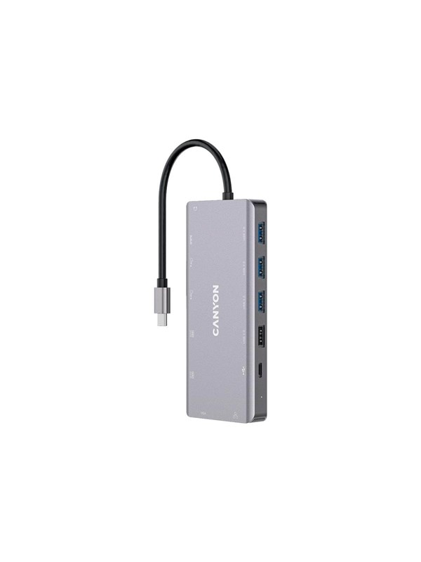 Canyon CNS-TDS12 - docking station - USB-C - 13-slot - VGA HDMI - GigE