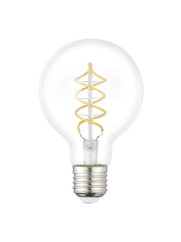 EGLO LED-lyspære G80 SPIRAL 7.3W 806LM 2700K KLAR E27