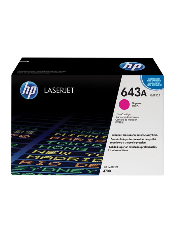 HP 643A / Q5953A Magenta Toner - Laser toner Rød
