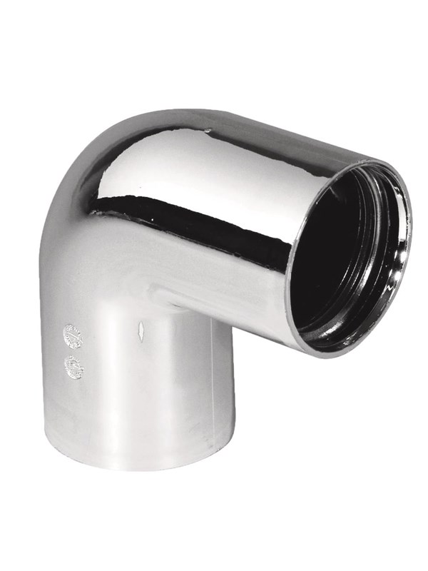Purus angle 90° 32 mm chrome pp/tpe