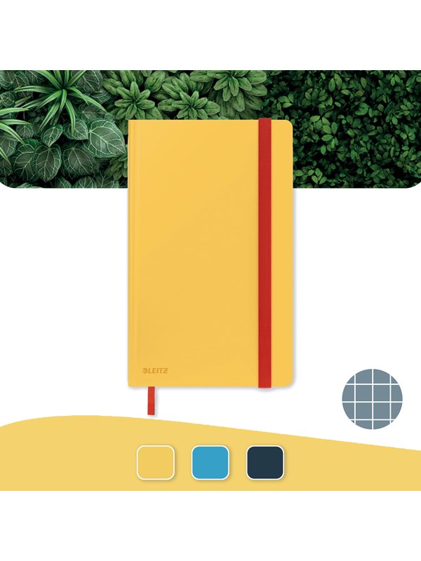 Leitz  Cosy Soft Touch Notatbok Hardcover medium, ruter Varmgul