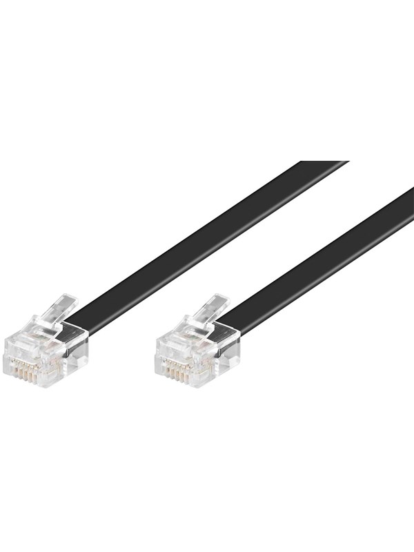 Pro Modular telephone cable - Svart - 3m