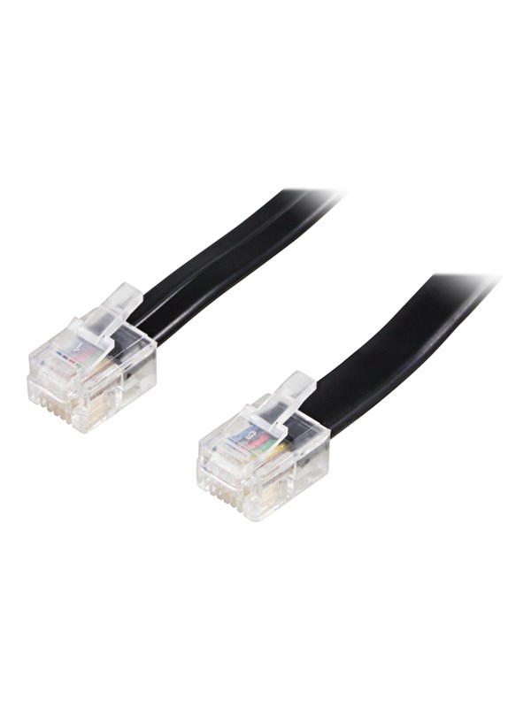 Deltaco phone cable - 5 m - black - Svart - 5m