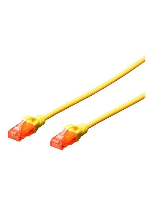 DIGITUS Professional patch cable - 25 cm - yellow - Gul - 0.25m
