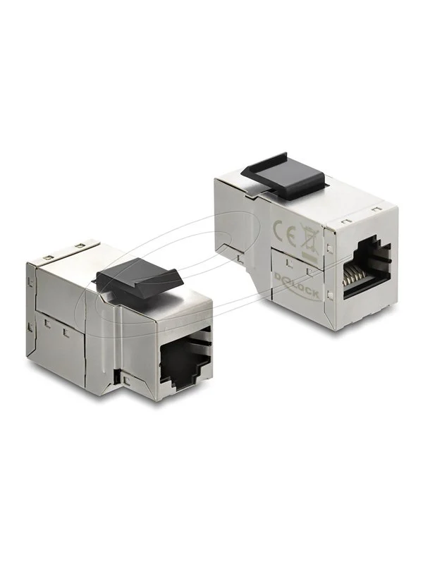 DeLOCK keystone module - silver black - Svart