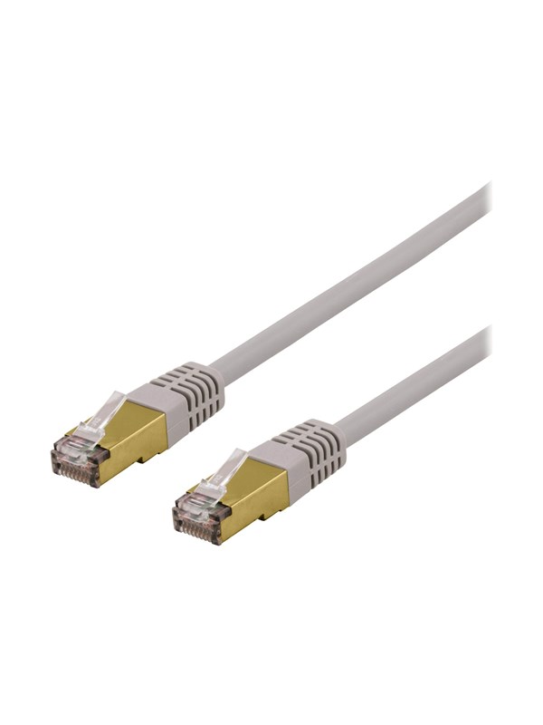 Deltaco patch cable - 50 cm - grey - Grå - 0.5 meter