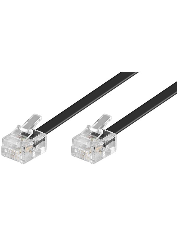 Pro Modular telephone cable - Svart - 6m