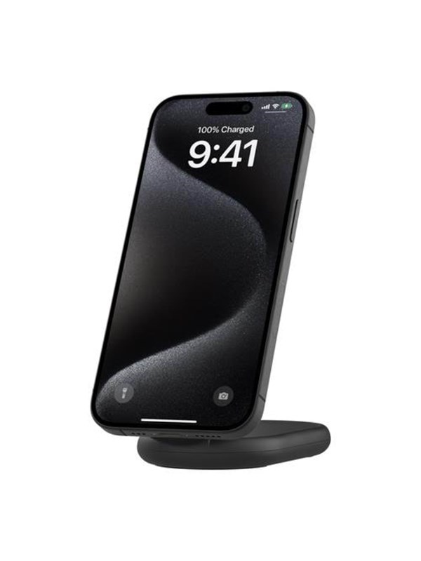 Belkin BoostCharge wireless charging stand - magnetic foldable with Qi2 - + AC power adapter - 15 Watt
