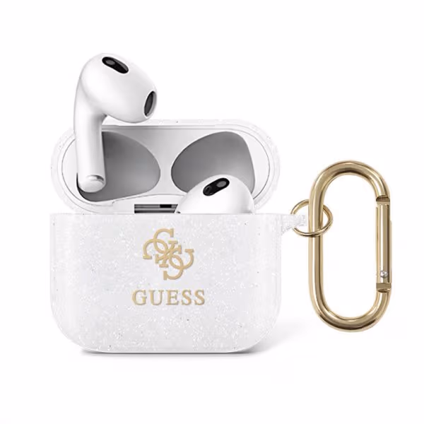 Guess AirPods 3 Deksel Glitter Case Transparent