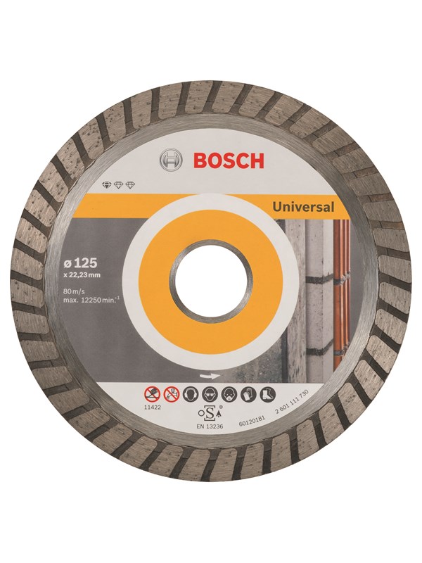 Bosch Diamankappeskive standard for Universal Turbo 125 x 22,23 x 2 x 10 mm