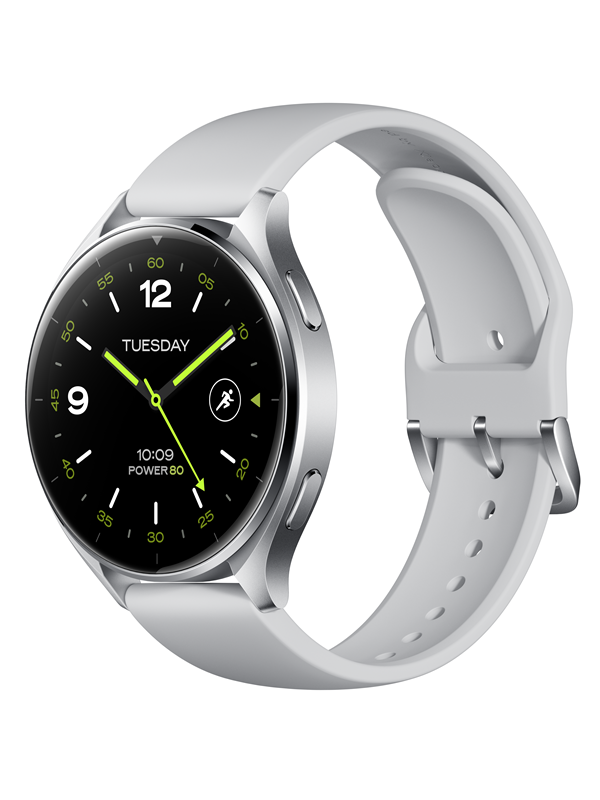 Xiaomi Watch 2 - Sølv urkasse med grå TPU-rem