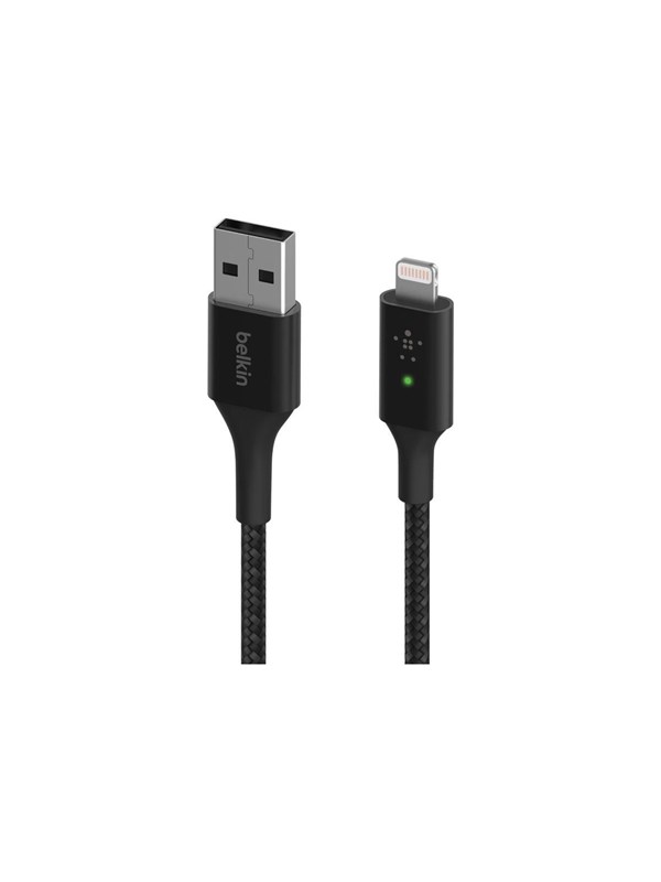 Belkin Smart LED USB-A to Lightning Cable Black
