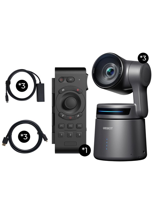 Obsbot Tail Air AI-Powered 4K PTZ Camera - Multicam Combo