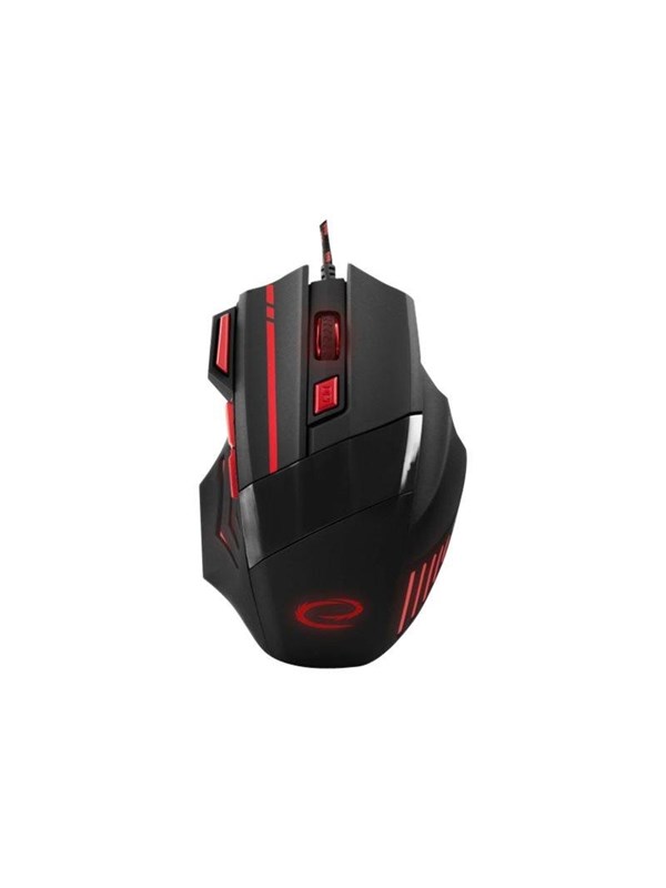Esperanza MX201 WOLF - mouse - USB - red - Mus - Optisk - 7 - Rød