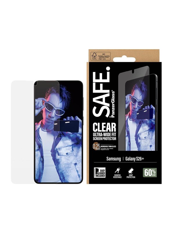 SAFE by PanzerGlass Screen Protector Samsung Galaxy S26+ | Ultra-Wide Fit w. EasyAligner
