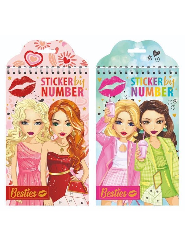 Creative Craft Group BESTIES Sticker by Number 12 sheets + 6 sheets