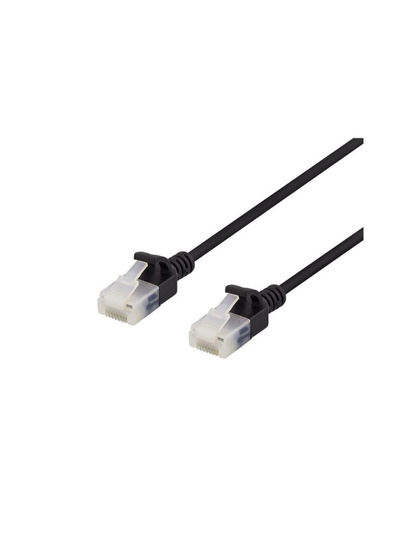 Deltaco patch cable - 1 m - black - Svart - 1meter