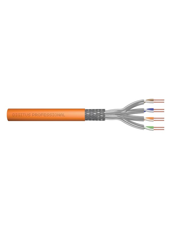 DIGITUS CAT 7 S-FTP Installation Cable - 100m - Oransje - 100m