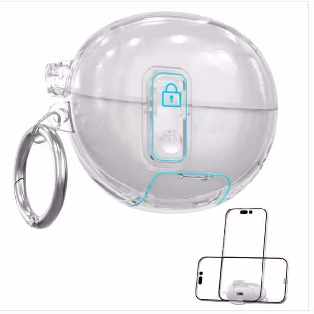 Transparent TPU-deksel kompatibelt med Huawei Freeclip-øretelefoner med stativfunksjon