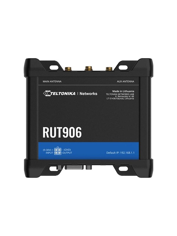 Teltonika RUT906 - wireless router - WWAN - Wi-Fi - 3G 4G 2G - DIN rail mountable - Wireless router N Standard - 802.11n