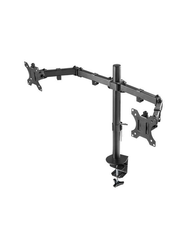 Deltaco Dual Monitor Desk Mount for 13"-32" screens - Svart