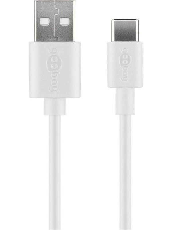 Pro USB-A <-> USB-C - 0.5m - USB 2.0 - Hvit