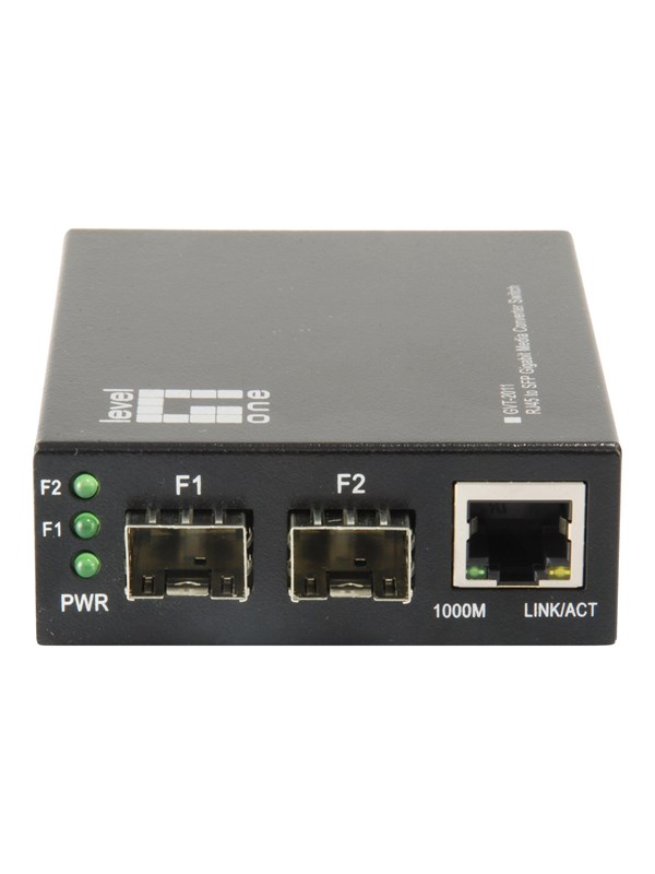 LevelOne GVT-2011 - fibre media converter - 10Mb LAN 100Mb LAN GigE