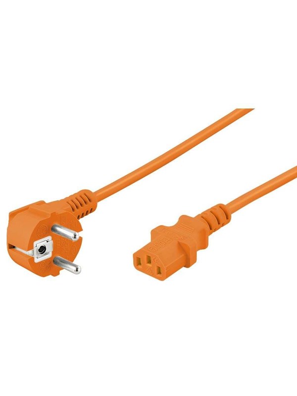 Pro Power cable C13 1x90° - Oransje - 5m
