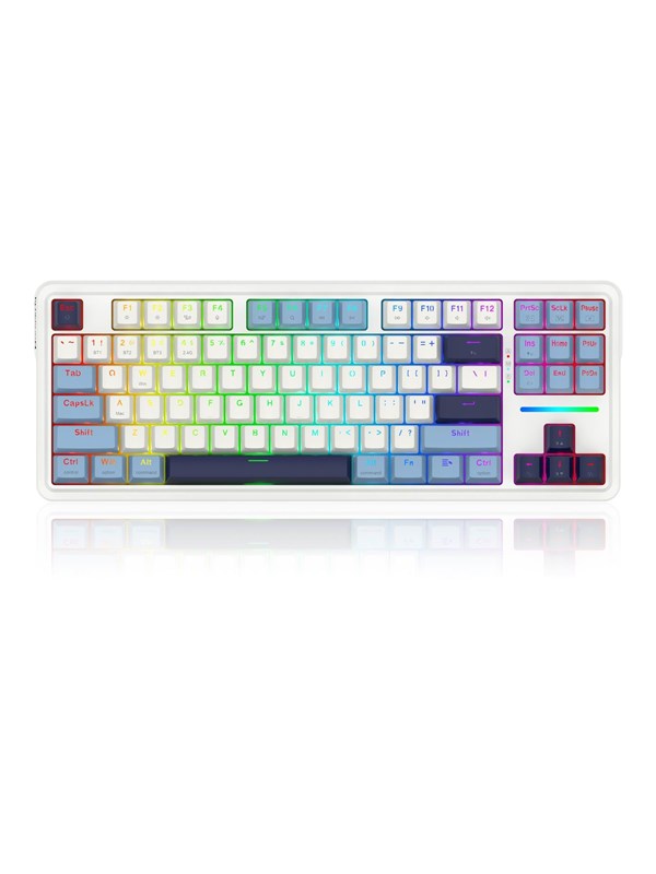REDRAGON K728WBB-RGB-PRO Antonium Pro keyboard - Gamingtastatur - Engelsk (USA) - Hvit