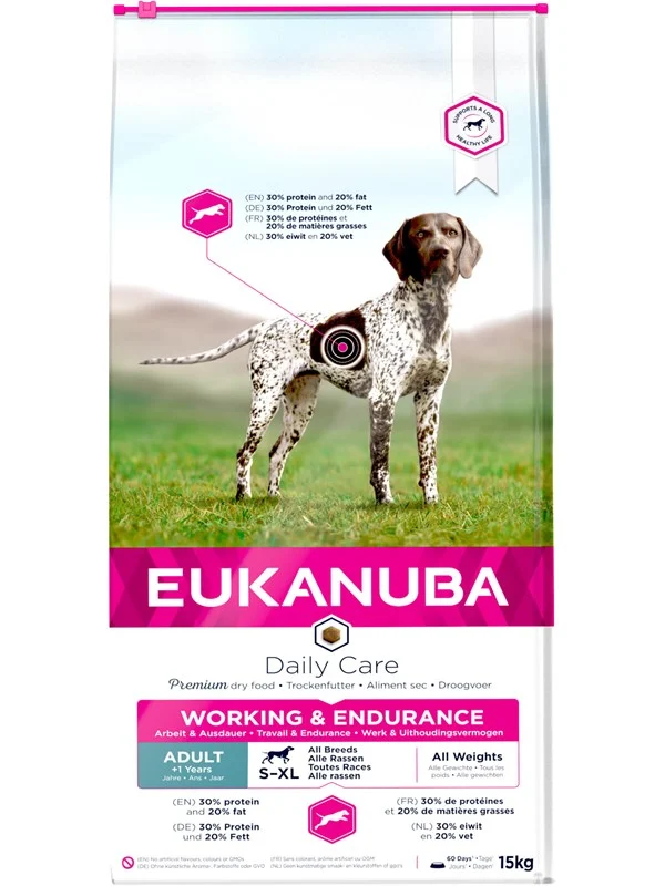 Eukanuba Daily Care Working &amp; Endurance Adult All Breed 15kg