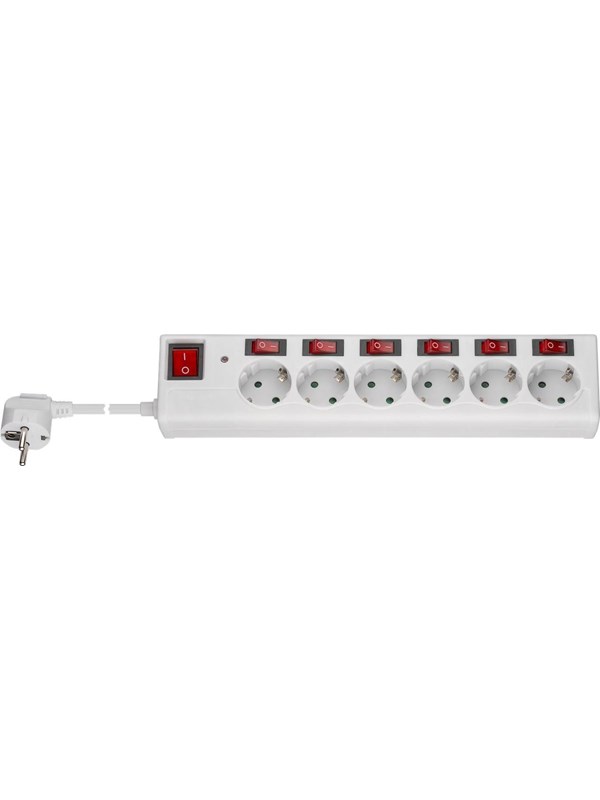 Pro AC power strip with surge protection and switch 1.5 m