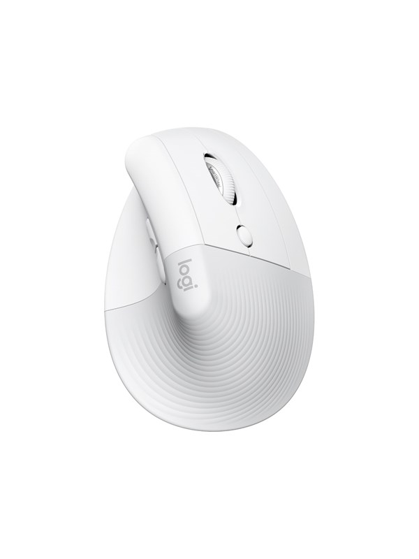Logitech Lift for Mac Vertical Ergonomic Mouse - Offwhite - Ergonomisk mus - Optisk - 6 - Hvit