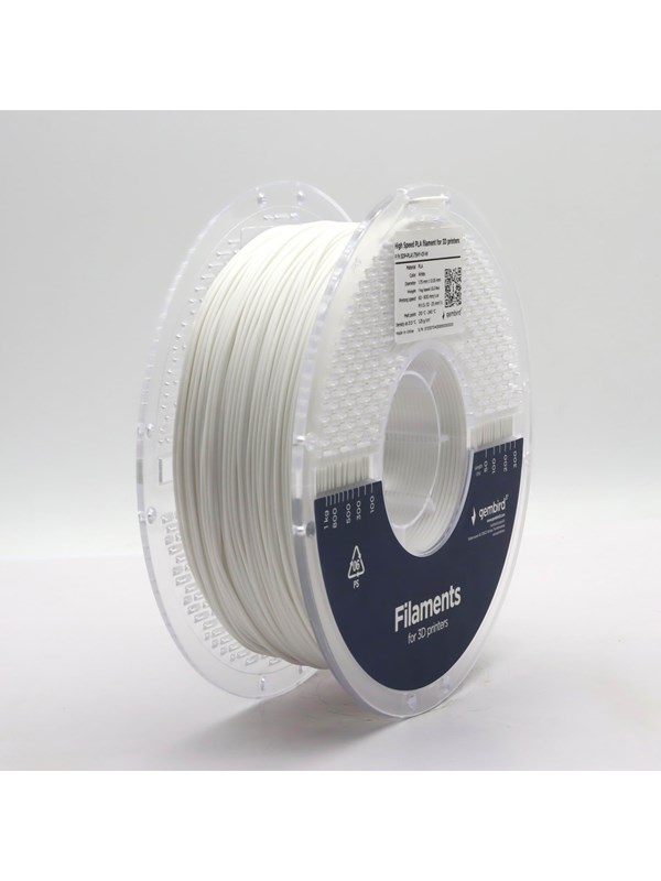 Gembird High Speed PLA filament - Hvit - 1.75mm ø - 1 kg