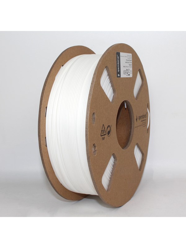 Gembird PLA+ filament - Hvit - 1.75mm ø - 1 kg