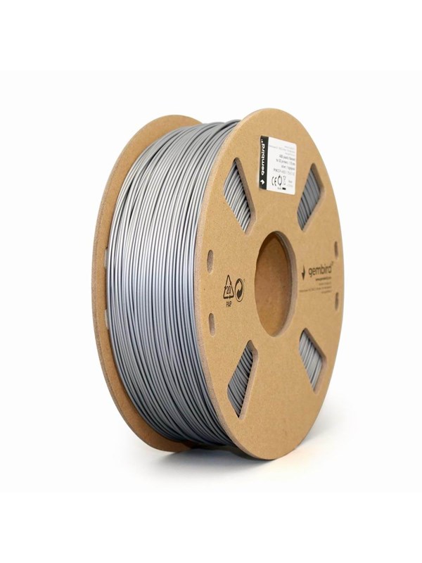 Gembird ABS filament - Silver - 1.75mm ø - 1 kg