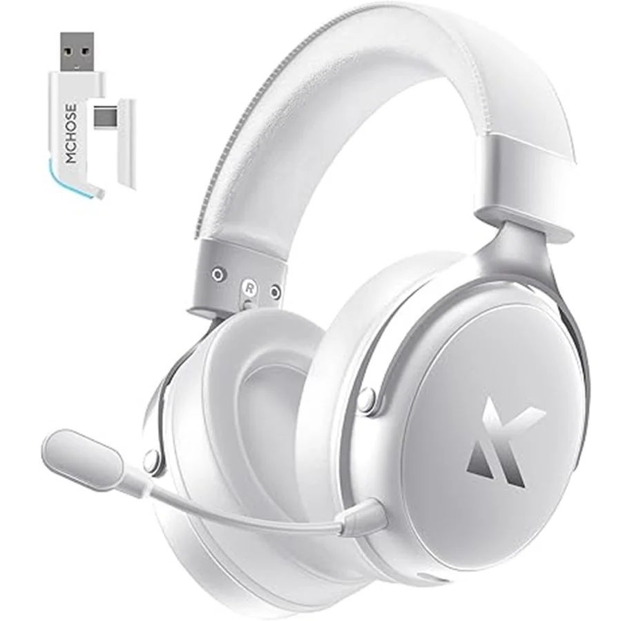MCHOSE V9 Pro Wireless Gaming Headset Sky White