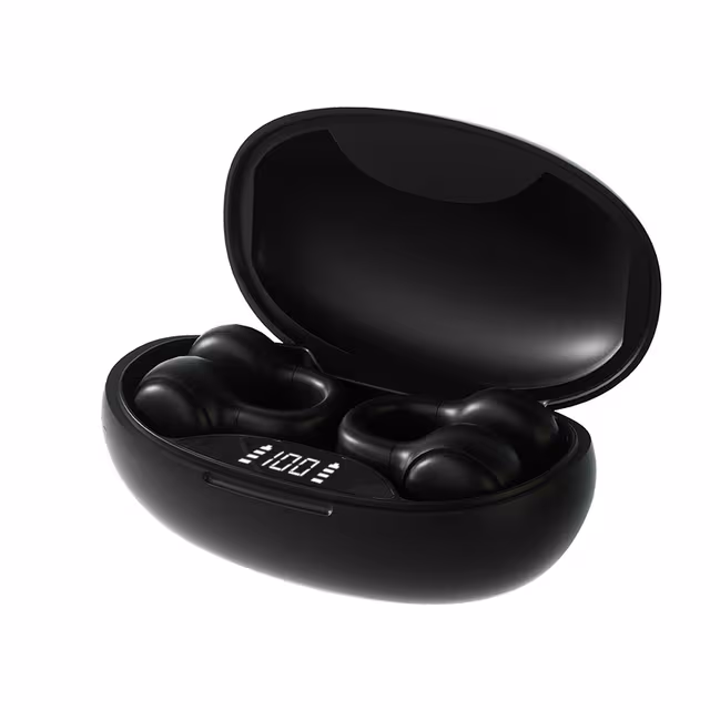 Trådløse Bluetooth 5.3 Bone Conduction-hodetelefoner Sort