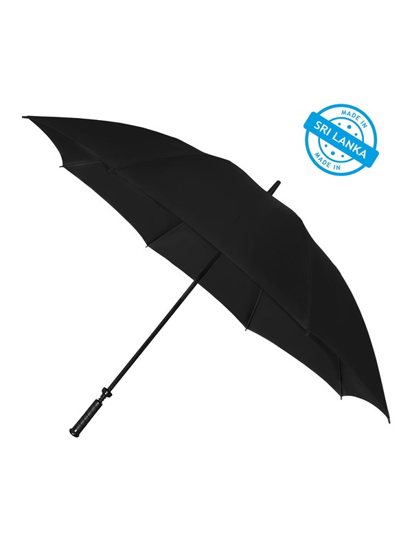 Falcone Storm Umbrella XXL - Hand opening - Windproof - 140 cm - Black