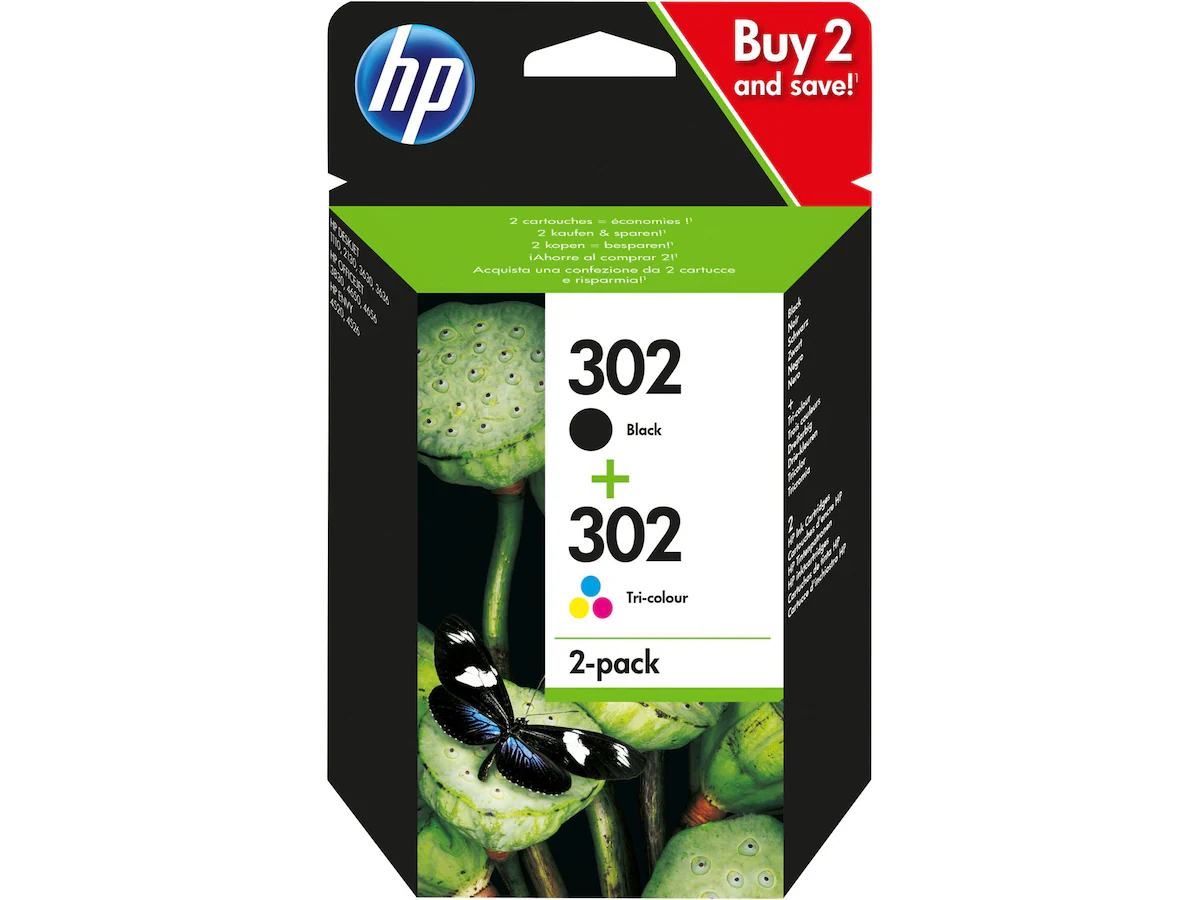 HP Blekk 302 Sort/Tri-Color