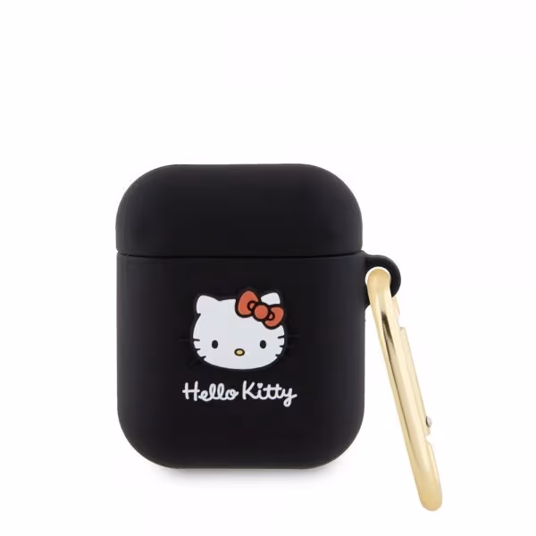 Hello Kitty AirPods 1/2 Deksel Liquid Silicone Svart