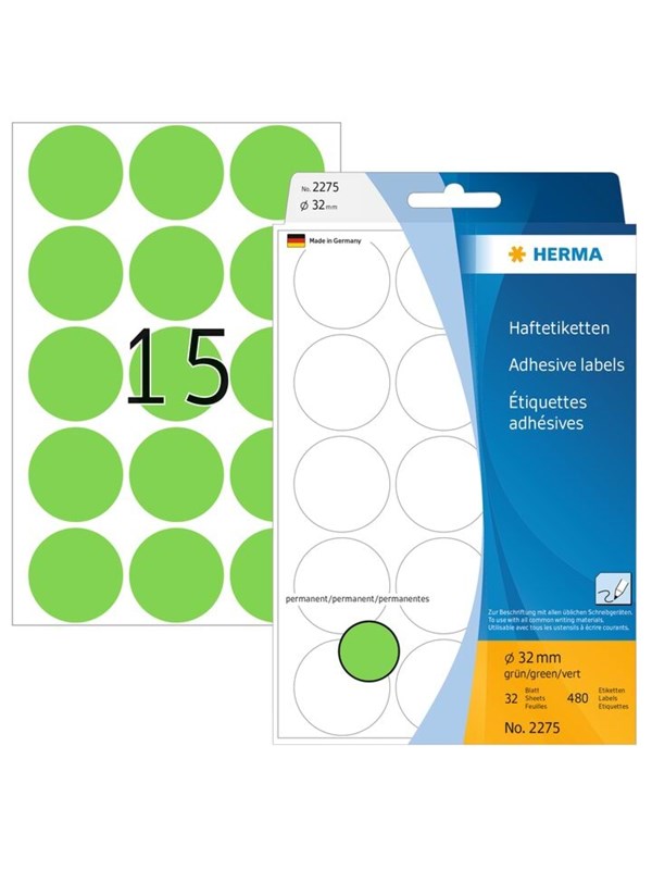 HERMA round labels - 480 label(s) - 32 mm round