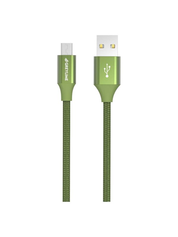 GreyLime Braided USB-A to MFi Lightning Cable Green 2 m