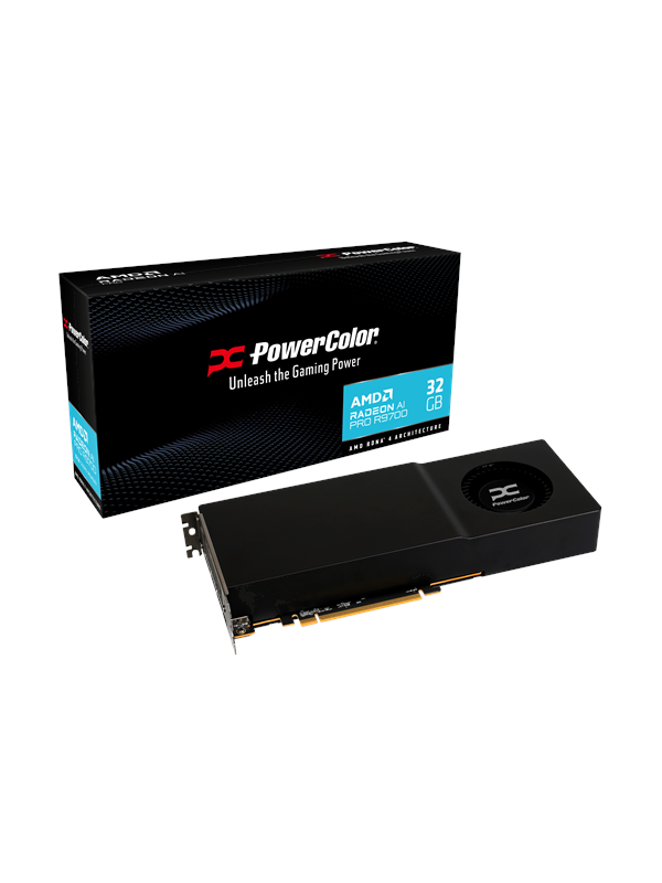 PowerColor Radeon AI Pro R9700 - 32GB GDDR6 RAM - Grafikkort