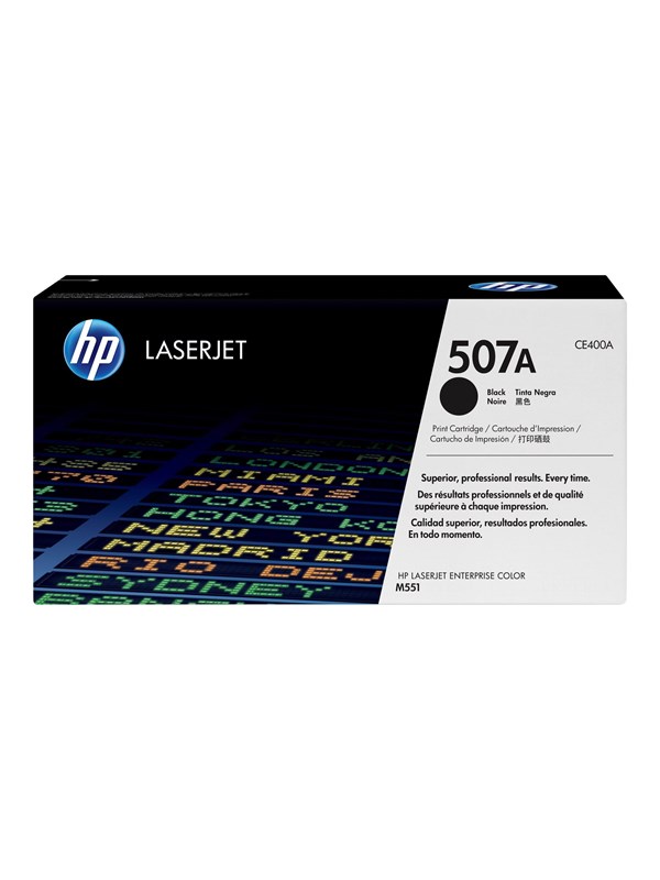 HP 507A / CE400A Black Toner - Laser toner Svart