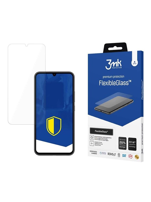 3mk Tempered glass for Samsung Galaxy A34 5G hybrid flexi 7H series  FlexibleGlass