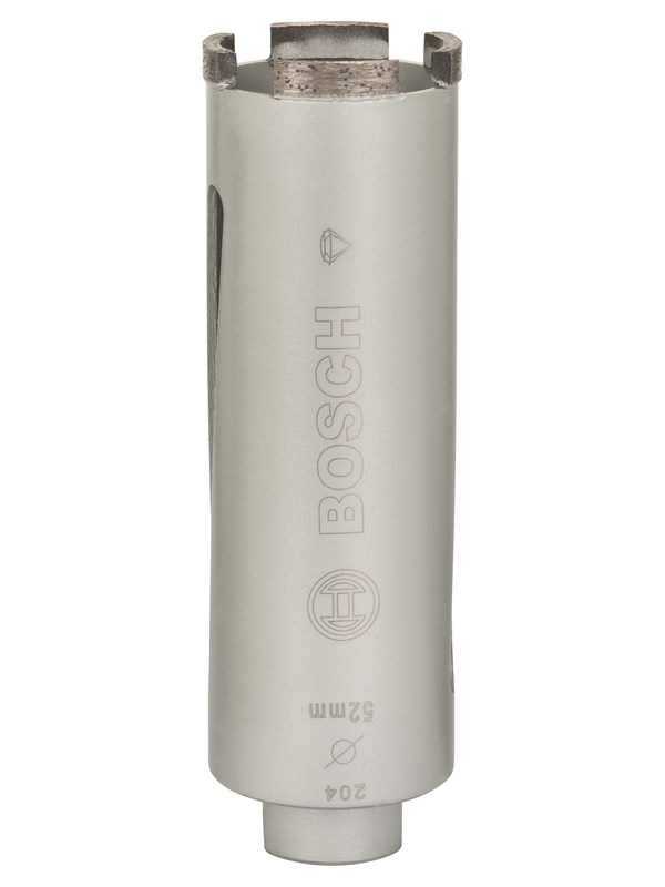 Bosch Diamanttørrborkrone G 1/2" 52 mm, 150 mm, 4 segmenter, 7 mm