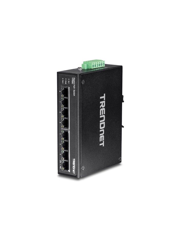 TRENDnet TI-PG80 8-Port Hardened Industrial Gigabit PoE+ DIN-Rail Switch